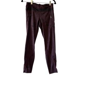 Lululemon Inspire Full On Luxtreme Mesh Star Crushed Black Cherry Size 6